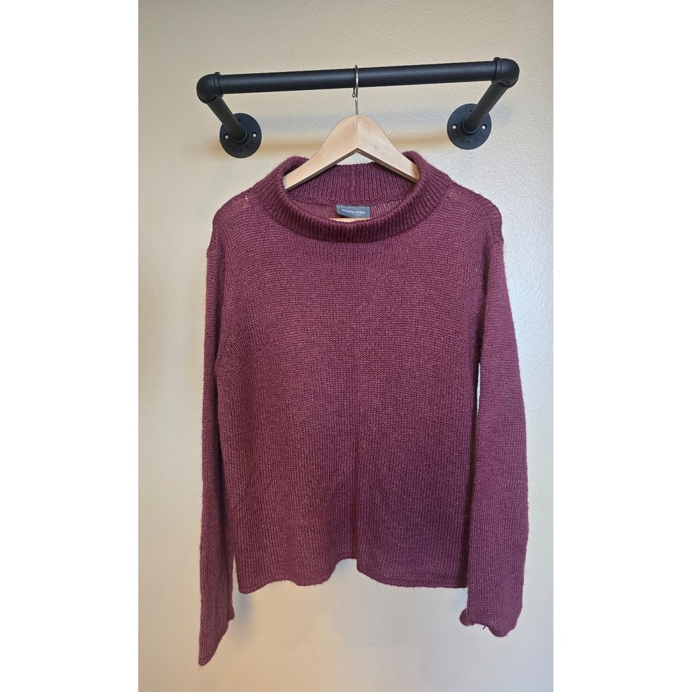 Wooden ships  mauve mock neck sweater women's size‎ medium/ large wool blend